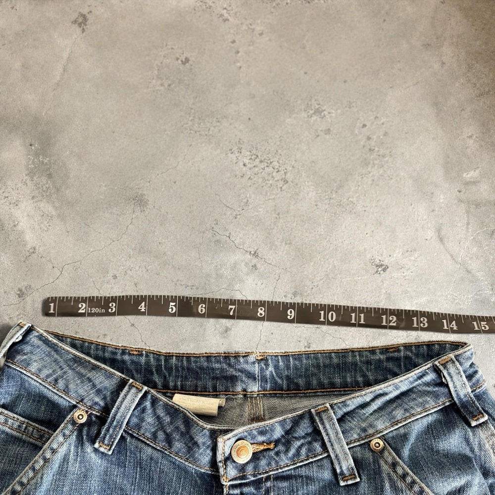 Carhartt Jeans Women 8 Blue WB003‎ Double Knee Carpenter Distressed Raw Hem - Picture 14 of 16